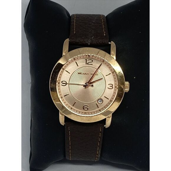 Michael Kors Other - Michael Kors MK3486 Women's Brown Leather Analog Dial Quartz Wrist Watch KS555